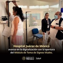 Hospital Juárez de México avanza en la digitalización con la apertura del Módulo de Toma de Signos Vitales